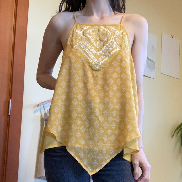 Layered Handkerchief Embroidered Tank - Picture 3 of 10